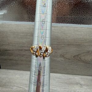 Elegant Gold Tone and Silver Tone Women's Ring